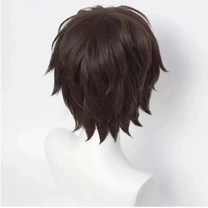 High Quality Dazai Osamu Cosplay Wig Anime Bungo Stray Dogs Cosplay Short Brown Heat Resistant Synthetic Hair Wigs