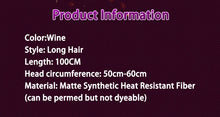 Load image into Gallery viewer, UWOWO Scathach Wig Game Fatee/Grandd Order Scathach Stage 3 Cosplay Wig Long Dark Red Hair Halloween Wig
