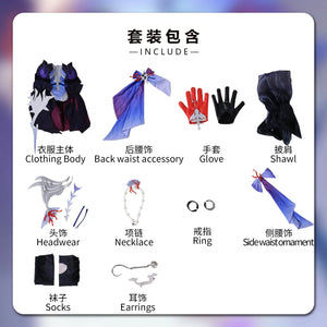 Game Helektra Cosplay Costume Honkai: Star Rail Clothes Uniform Hysilens Wig Shoes Full Set Women Halloween Comic Con Suit