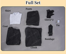 Load image into Gallery viewer, UWOWO Dazaii Cosplay Costume Dazaii Osamuu Long Black Coat Shirt Pants Cosplay Outfit
