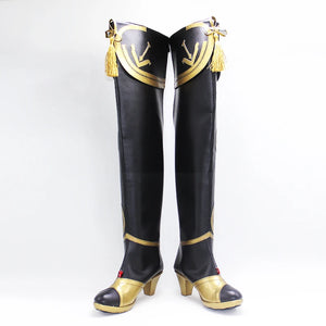 Genshin Impact Beidou Cosplay Boots Shoes Wigs Cosplay Anime Game Bei Dou Earrings Genshin Party Carnival Costume For Women