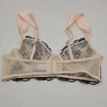 Load image into Gallery viewer, Sexy Lace Lingerie Push Up Semi-sheer Bra and Panty Sets Gathering Chest Flower Large Steel Ring Pretty Korean Fashion Bra Set
