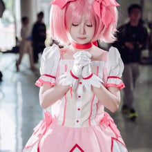 Load image into Gallery viewer, Cosplay Anime Magical Girl Kaname Madoka Cosplay Costume Bow Arrow Magica Kaname Dress Wig Kaname Madoka Outfits for Comic Con
