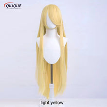 Load image into Gallery viewer, 73 Colors 100cm Long Straight Cosplay Wig Anime Compatible Universal Omopinenet Heat Resistant Synthetic Hair Wigs + Wig Cap
