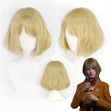 Load image into Gallery viewer, Biohazard Resistant 4 Remake Ashley Graham Evill Cosplay Wig Heat Synthetic Hair Halloween Accessories Carnival Disguise Props
