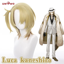Load image into Gallery viewer, IN STOCK UWOWO NIJISANJI Cosplay Wig Vtuber Luca Kaneshiro Cosplay Luca Hair Gradient Yellow Hair Heat Resistant Halloween
