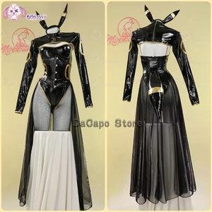 Anime Umbreon Bunny Cosplay Costume Women Kawaii Sexy Leather Bodysuit Socks Hairband Suit Little bee Jumpsuit Halloween Clothes