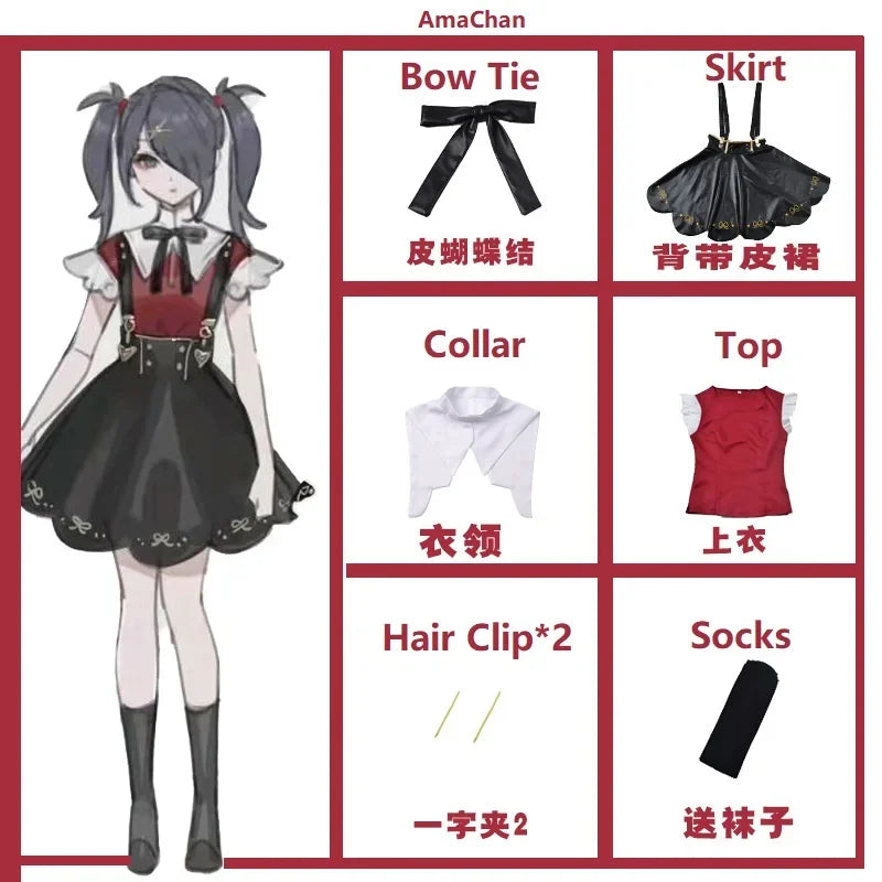 【Wetrose】In Stock NEEDY GIRL OVERDOSE Amechan K Angel Cosplay Costume Game Seifuku Full Set JK Chou Zetsu Sai Kawa Ten Shi Chan