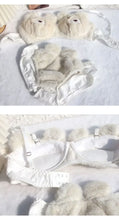 Load image into Gallery viewer, Cartoon Bear Students Plush Sexy Comfortable Wireless Bra &amp; Brief Sets Comfortable Lingerie Japanese Girls Winter Underwear
