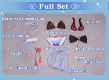 Load image into Gallery viewer, LAST BATCH UWOWO Ganyu Cosplay Swimsuit Exclusive Game Genshin Impact Fanart Ganyu Costume Swimming Bra Panties Full Halloween
