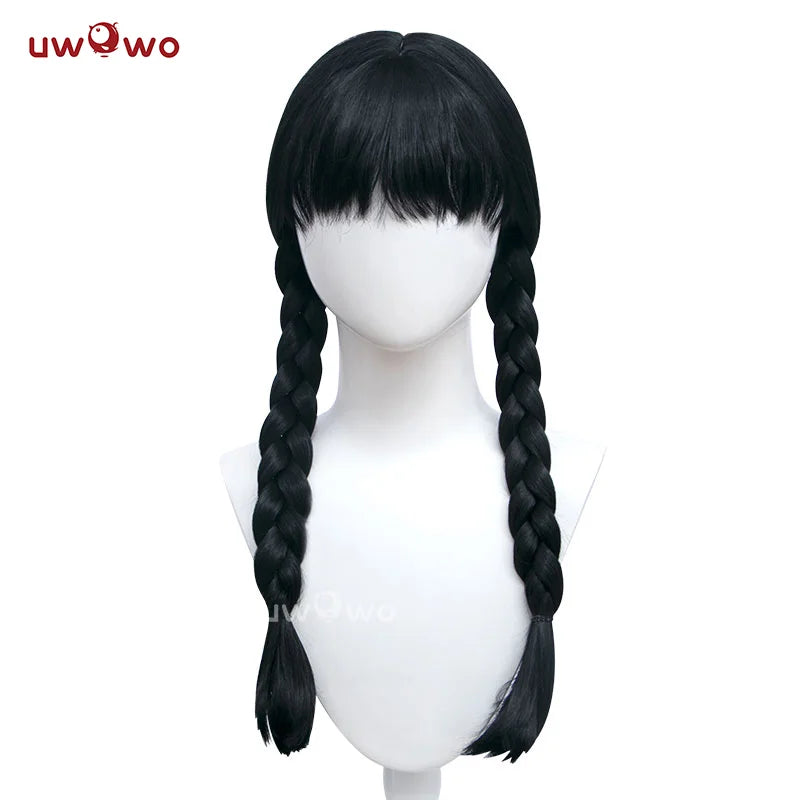 IN STOCK UWOWO Wednesday Halloween Wig Addams Cosplay Wig Women Long Braided Hair