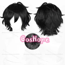 Load image into Gallery viewer, Andy and Leyley Cosplay Wig Women Men Short Hair Black Wig Cosplay Anime Wigs Heat Resistant Synthetic Wigs
