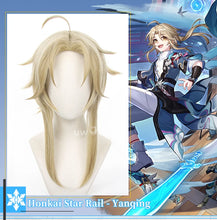Load image into Gallery viewer, IN STOCK UWOWO Honkai: Star Rail Cosplay Wig Yanqing Cosplay Wig Yellow Hair
