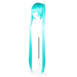 Hair Miku Cosplay Wig Long Heat Resistant Synthetic Hair Clip Ponytails Wigs + Wig Cap