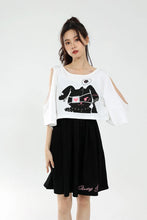 Load image into Gallery viewer, Japanese Kawaii Bunny Rabbit Lolita Dress Cute Comic Black Two Piece Set Cosplay Long Sleeve Casual Loose Girl Mini Dresses 2022
