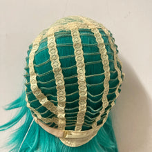 Load image into Gallery viewer, HAIRJOY Synthetic Hair Long Straight Green Cosplay Wig with 2 Clips in ponytails Vocaloid Hatsune Miku Costume Wig
