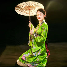 Load image into Gallery viewer, Cosplay Costume Traditional Japanese Kimono Japanese Style Elegance Sakura Girl Kimono Dress Asian Printed Floral
