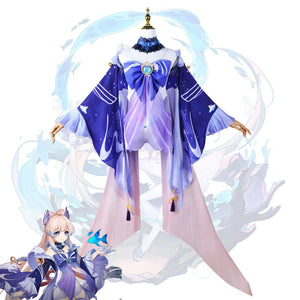 Genshin Impact Cosplay Sangonomiya Kokomi Game Cosplay Costumes Wig Shoes Hat Anime Suits Halloween Party Disfraz Mujer Women