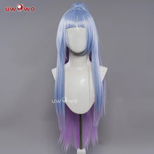 Load image into Gallery viewer, UWOWO League of Legends/LOL: Spirit Blossom SB Syndra Cosplay Wig Long Hair 85CM with Ponytail Blue Purple Gradient
