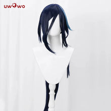 Load image into Gallery viewer, UWOWO Clorinde Cosplay Wig Game Genshin Impact Fontaine Clorinde Wig Long Dark Blue Hair
