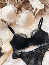 Load image into Gallery viewer, Sexy Lace Flowers Embroidery Bra Set Thin 3/4 Cup Push Up Lingerie For Women Summer Breathable Comfort Brassiere Underwear Sets
