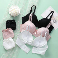 Load image into Gallery viewer, Summer New Sexy Women Bra Set Cute Fashion Wireless Gather Underwear Comfortable Panties Soft Push Up Top Lace Lingerie Set
