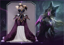 Load image into Gallery viewer, IN STOCK UWOWO League of Legend Cosplay Ahri Costume LOL Coven Ahri Costume with Ears Halloween Costume Ahri Witch Women Dress
