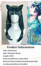 Load image into Gallery viewer, UWOWO Maomao Wig Anime The Apothecaryy Diaries Maomao Frog Green Hanfu Style Hunt Cosplay Wig Long Dark Green Wig New suit
