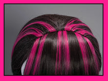 Load image into Gallery viewer, IN STOCK UWOWO Draculauraa Cosplay Wig  Long Hair 60CM Long Black Pink Wig Heat Resistant Halloween Cosplay Outfit Wig
