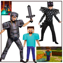 Load image into Gallery viewer, Cosplay Costumes Boys Children M I New Green E Clothes Gray Onesie Child St e Ve Game Character Performance Christmas Halloween
