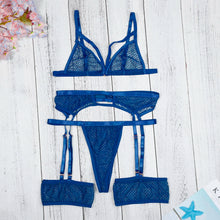 Load image into Gallery viewer, Pajamas Steel Lingerie Ring Lace Underwear Sleepwear Fashion Sexy Garter Erotic Porno Lingerie белье женское
