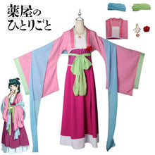 Load image into Gallery viewer, Maomao Cosplay Costume Wig Anime The Apothecary Diaries Pink Dress op Hairpin Kusuriya No Hitorigoto halloween Party for Women
