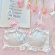 Load image into Gallery viewer, Japanese Cute Girl Lace Bra Set Hollow Sexy Sweet Rimless Underwear Bras for Women
