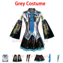 Load image into Gallery viewer, European Size Optimized Version Miku Cosplay Costume Full Set Mikuo Cosplay Dress Uniform  Headwear Props Miku Cosplay Suits
