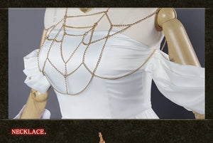 IN STOCK UWOWO Anime Albedo Cosplay Costume Halloween Christmas Costume Cos Women White Dress Albedoo Cosplay