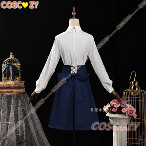 Fate Stay Night Saber Cosplay Costumes Wig Japanese Anime Sailor Uniforms Women Cosplay Dress Halloween Party Clothing Set