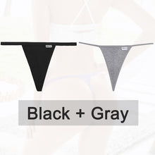 Load image into Gallery viewer, 2PCS/Set Cotton Panties Sexy G-String Women&#39;s Underwear T-Back Lingerie for Female Panties Underpants Briefs Thong Intimates
