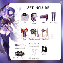 Load image into Gallery viewer, High Quality Genshin Impact Raiden Shogun Cosplay Costume Carnival Uniform Wig Anime Halloween Costumes Women Game Beelzebul
