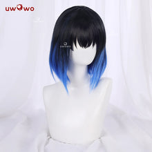 Load image into Gallery viewer, IN STOCK UWOWO Hashibiraa Inosukee Cosplay Wig Cosplay Hair Heat Resistant Dark-Blue Gradient Halloween
