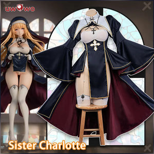 In Stock UWOWO NSFW 18+ Original Character Charlotte Cosplay Figure Vibrastar Sister Cosplay Nun Costume Halloween Costumes Full