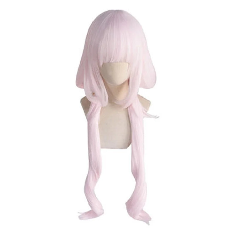 UWOWO Vanilla Cosplay Wig 80cm Long Twin-tail Light Pink Chocolaa/Vanillaa Long Wig Heat Resistant Halloween