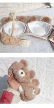 Load image into Gallery viewer, Cartoon Bear Students Plush Sexy Comfortable Wireless Bra &amp; Brief Sets Comfortable Lingerie Japanese Girls Winter Underwear
