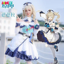 Load image into Gallery viewer, ANIMECC in Stock Genshin Impact Barbara Cosplay Costume Wig Anime Game Princess Dresses Lolita Maid Halloween Clothes for Women
