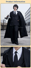 Load image into Gallery viewer, UWOWO Dazaii Cosplay Costume Dazaii Osamuu Long Black Coat Shirt Pants Cosplay Outfit
