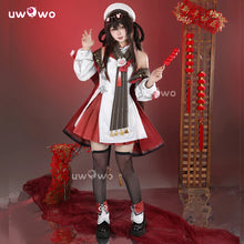 Load image into Gallery viewer, UWOWO Hutao Cosplay Collab Series: Game Genshin impact Hutao Cherries Snow Laden outfit Lantern Rite Cosplay Costume

