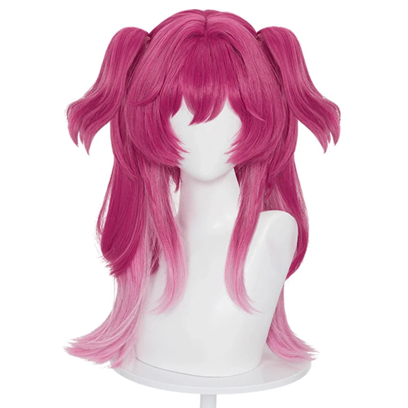 UWOWO Lupa Wig Game Wuthering Waves WuWa Lupa Cosplay Wig Long Hair Purple Pink Hair Halloween Wig