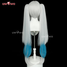 Load image into Gallery viewer, UWOWO Jinhsi Wig Game Wuthering Waves WuwWa Jinhsi  Cosplay Wig With Tonytail Long Hair Gray and Blue Hair
