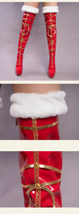 Exclusive Authorization UWOWO X Sakiyamama  Fanart Artoria Pendragon Christmas Ver. Cosplay Shoes