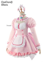 Load image into Gallery viewer, Game Chocola Nekopara Cosplay Costume Clothes Wig Vanilla Suit Cat Girl Maid Costume Lolita Women Skirt Lovable Pink Blue Color
