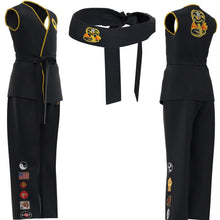 Load image into Gallery viewer, Kids Game Cosplay CostumeCobra Kai Cosplay Karate Cos Kid Aldult Black White Kimono Uniform Carnival Party Suit with Headband
